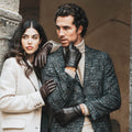 Giovanni (black) - Classic Italian lambskin leather gloves with cashmere lining 7