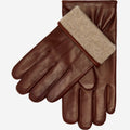 Giovanni (brown) - Classic Italian lambskin leather gloves with cashmere lining 2