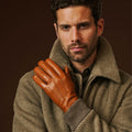 Giovanni (cognac) - Classic Italian lambskin leather gloves with cashmere lining 2