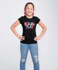 Equal Play Girls' Black T Shirt 2