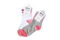 Heather Grey & Pink Stripe Socks 10