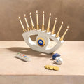 Brilliant Faith Ceramic Evil Eye Menorah 2