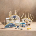 Soulful Celebration Evil Eye Star of David Ceramic Menorah 3