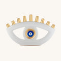 Brilliant Faith Ceramic Evil Eye Menorah 1