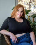 Crew Neck Elbow Sleeve Halftee 5
