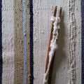 Beige and Ivory Striped Pillow 3