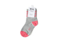 Heather Grey & Pink Stripe Socks 7