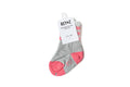 Heather Grey & Pink Stripe Socks 8