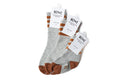 Heather Grey & Brown Stripe Socks 1