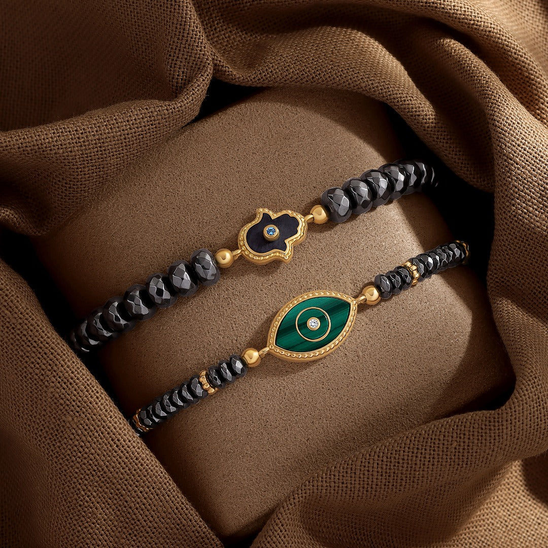 Protective Harmony Hematite & Malachite Bracelet