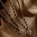 Tranquil Bloom Lotus Hematite & Malachite Necklace 3