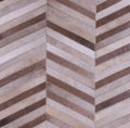 HERRINGBONE LONG – Large Patchwork Cowhide Rug 4