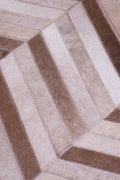 HERRINGBONE LONG – Large Patchwork Cowhide Rug 3