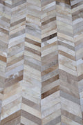 HERRINGBONE WIDE – Custom Patchwork Cowhide Rug for Interior Designers 1