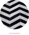 HERRINGBONE WIDE – Custom Patchwork Cowhide Rug for Interior Designers 6