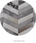 HERRINGBONE WIDE – Custom Patchwork Cowhide Rug for Interior Designers 8