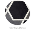 HEXAGON – Modern Patterned Rug in Organic Hide 9