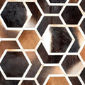 HEXAGON – Modern Patterned Rug in Organic Hide 1