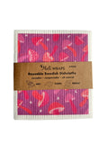 Purple Mushroom Swedish Dish Cloth Set of 3 1