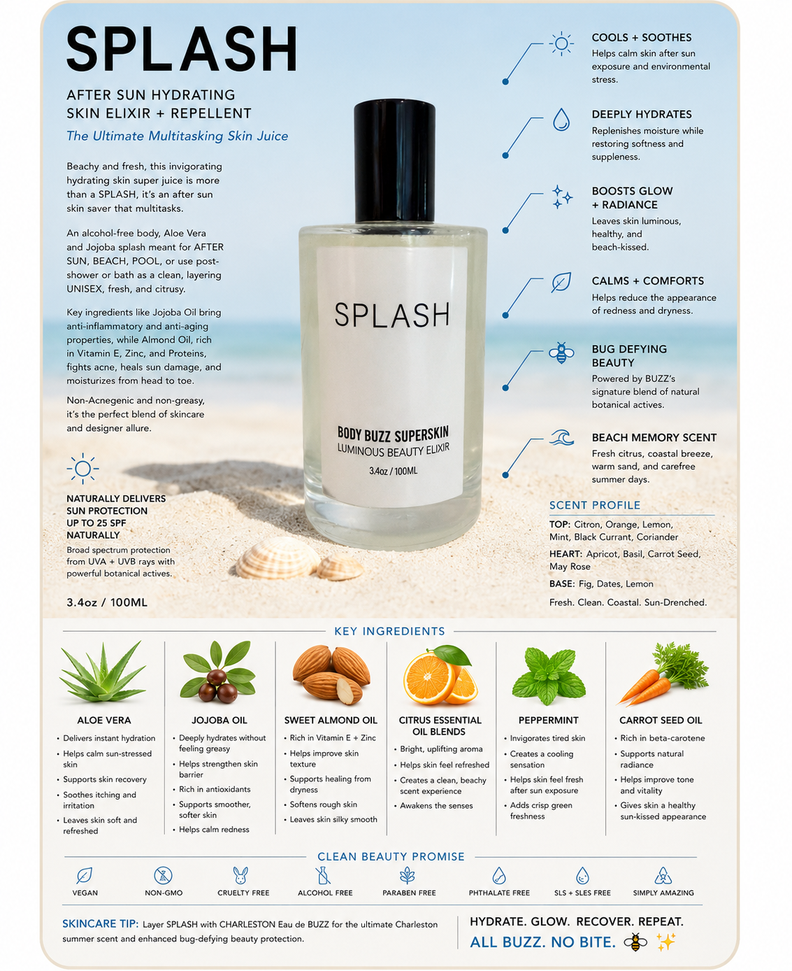 SPLASH After Sun / Skin Elixir + Bug Defying Repellent Spray