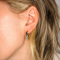 Celestial Oblong 3D Huggie Hoop Earrings 9