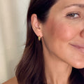 Heirloom Etch Teardrop Super Chunky Huggie Hoop Earrings 9