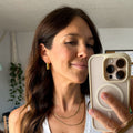 Chunky Rounded Rectangle Huggie Hoop Earrings 6