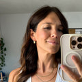 Oblong Line Huggie Hoop Earrings 4