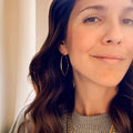 Titanium Hammered Oblong Huggie Hoop Earrings - FeatherTUFF™ 4