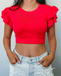 Ruffle Sleeve Halftee 2
