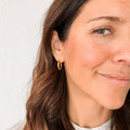 Starburst Chunky Rounded Huggie Hoop Earrings 3