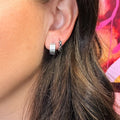 Paisley Super Chunky Huggie Hoop Earrings 5