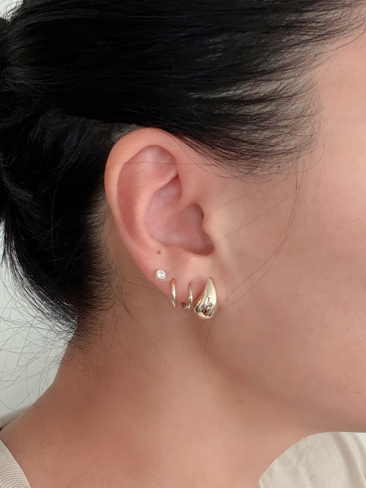 DEWDROP EARRINGS 14KT YELLOW GOLD