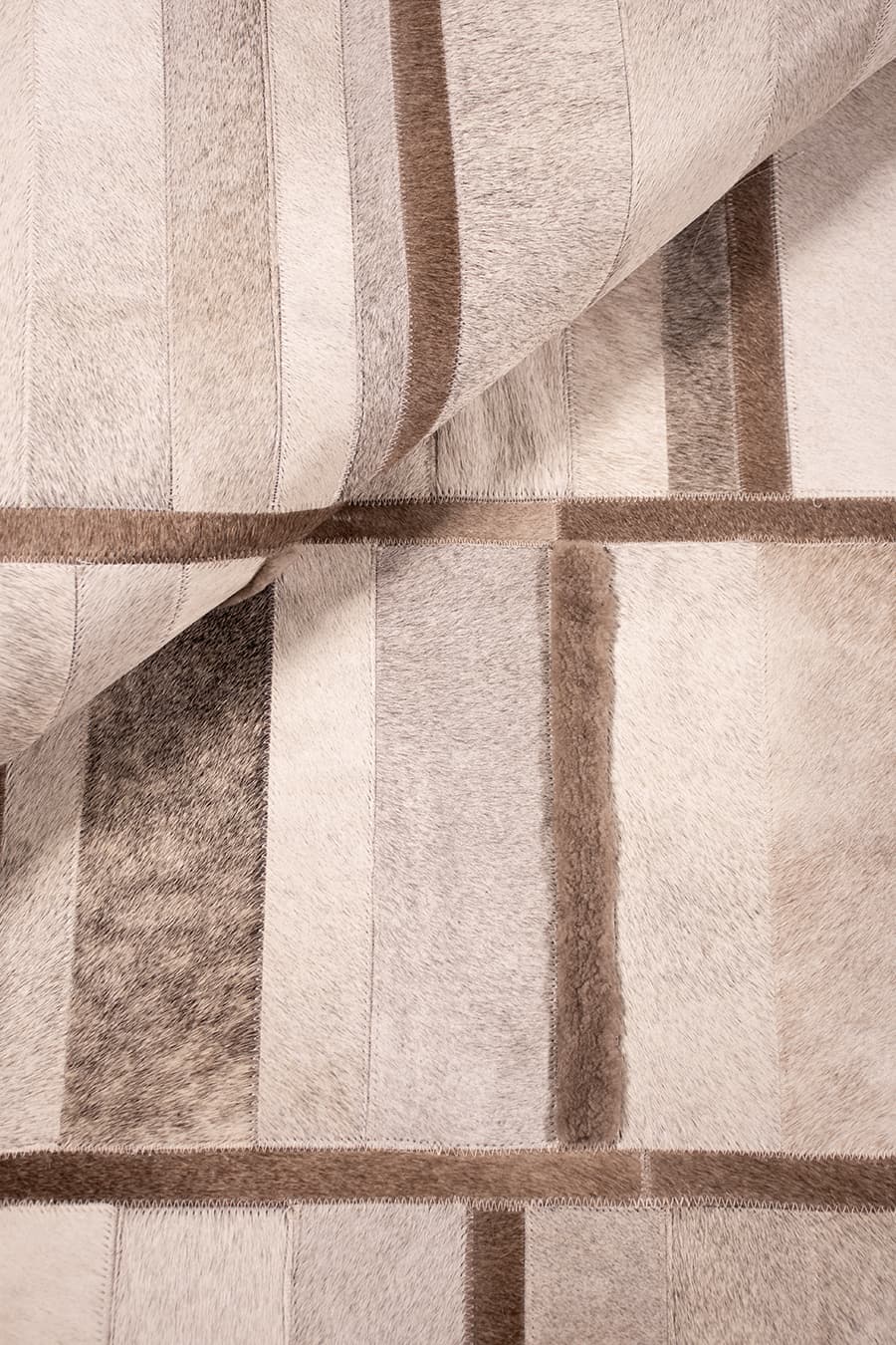 Intersection – Custom Cowhide & Shearling Rug