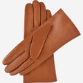 Isabella (cognac) - Italian lambskin leather gloves with cashmere lining & touchscreen feature 3