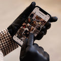 Isabella (black) - Italian lambskin leather gloves with cashmere lining & touchscreen feature 1