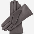 Isabella (dark grey) - Italian lambskin leather gloves with cashmere lining 2