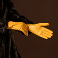 Isabella (yellow) - Italian lambskin leather gloves with luxurious cashmere lining 7