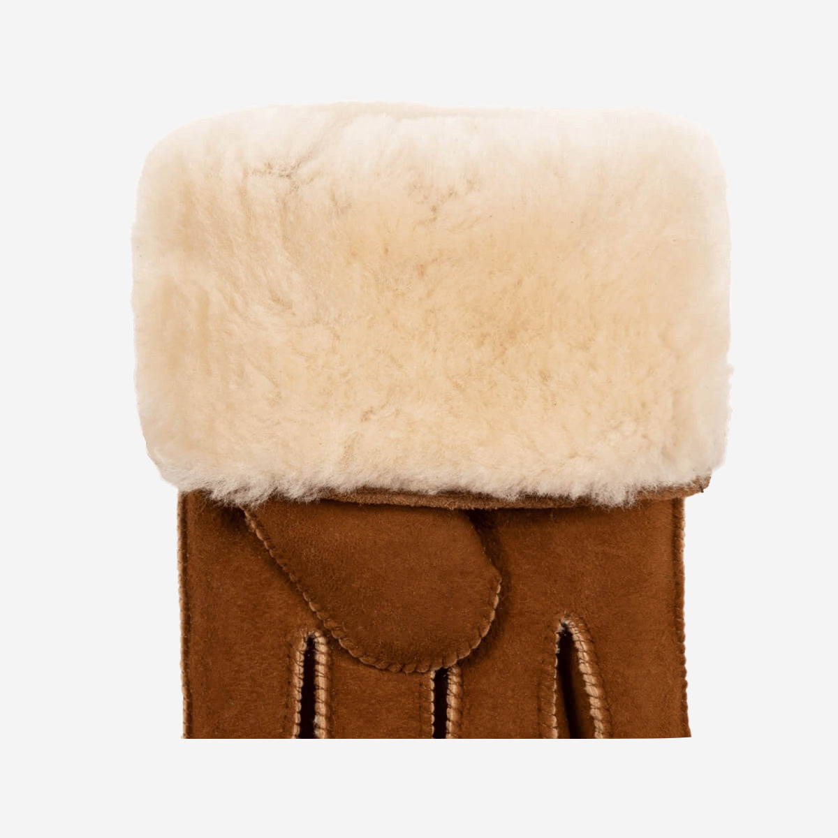 Jack (camel) – Suede leather gloves with luxurious sheep fur lining