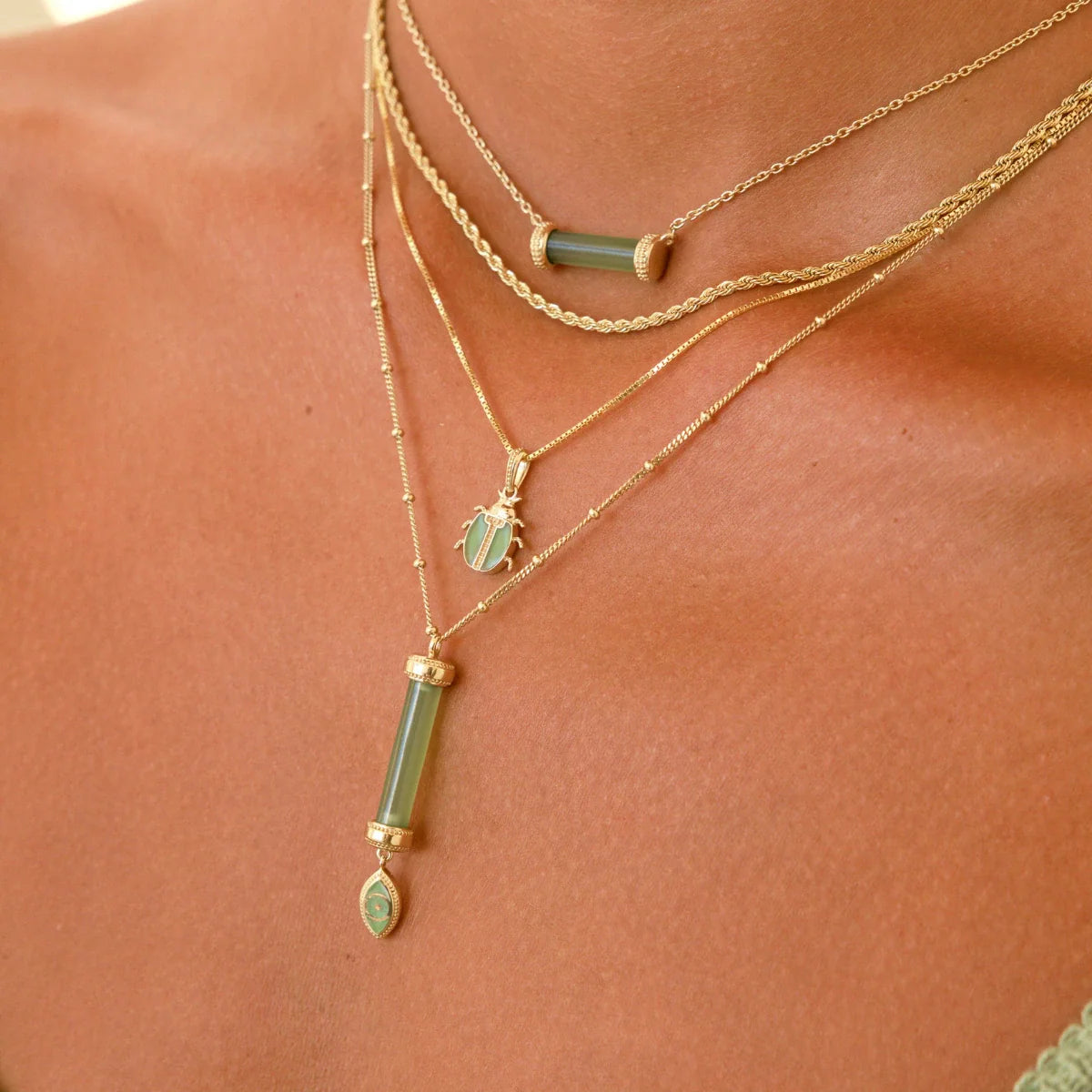 Ancient Keeper Jade Scarab Necklace