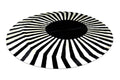 JAPAN SUN – Round Cowhide Rug in Black and White for Trade Professionals 9