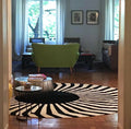 JAPAN SUN – Round Cowhide Rug in Black and White for Trade Professionals 6