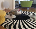 JAPAN SUN – Round Cowhide Rug in Black and White for Trade Professionals 7