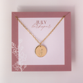 July Birth Flower Necklace • Larkspur 1