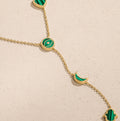 Enlightened Soul Malachite Multi-Symbol Gold Necklace 3