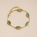 Spiritual Connection Malachite Evil Eye Bracelet 3