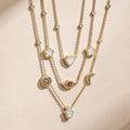 Spirit’s Transformation Multi-Symbol Mother of Pearl Layered Necklace 3