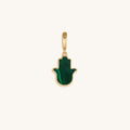 Abundant Blessings Malachite Hamsa Engravable Charm 1