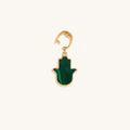 Abundant Blessings Malachite Hamsa Engravable Charm 4