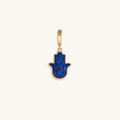 Soothing Vibrations Lapis Lazuli Hamsa Engravable Charm 1